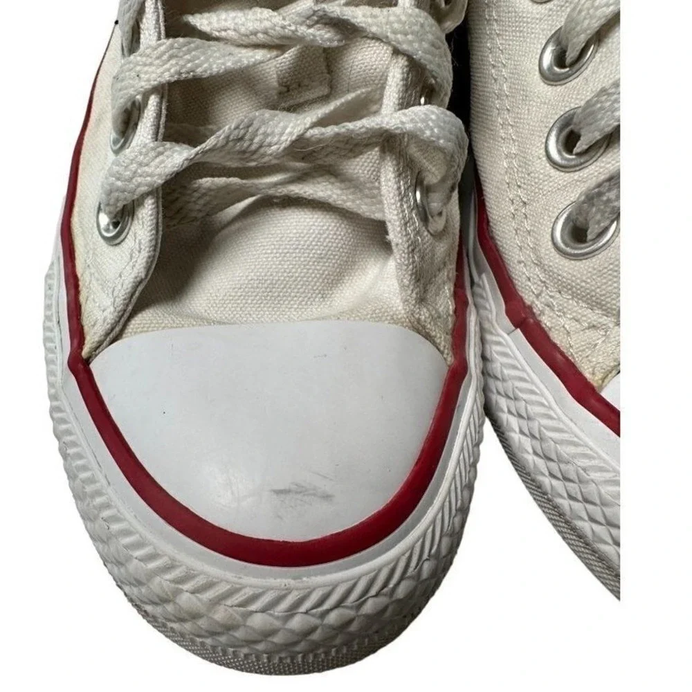 Converse Chuck Taylor All Star Low Top White Canvas Sneakers M7652 Womens 6.5‎